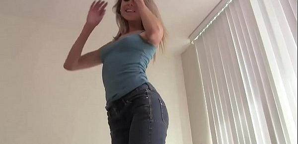  I want to tease your big cock in my tight little jeans JOI